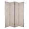 Homeroots 84" Beige Fabric Folding Four Panel Screen Room Divider 274683 - alternate 1