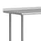 Flash Furniture Reese Work Table, Stainless Steel Top Shelf, 1.5in. Backsplash, Undershelf, 4 Casters, 2 Locking NH-WT-2460BSP-CAS-GG - alternate 3