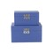 Homeroots Set of Two Navy Blue Wood And Shagreen Box With Lid, 2PK 489356 - alternate 6