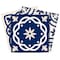 Homeroots 5" X 5" Midnight Blue And White Peel And Stick Removable Tiles 390654 - alternate 2