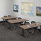 Regency Cain T-Base Training Seminar Table W/ 2 Cadence Stack Chairs, 66 in W, 24 in L, Noble Oak MTRCT6624NO23BK - alternate 5