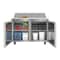Koolmore 46 in. Commercial 2 Door Refrigerated Sandwich Prep Table 12 Pan Capacity and 14  Cu. Ft. of Storage KM-PTR46-2D - alternate 7