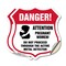 Signmission Pregnant Women Shield Sign Danger! Atten, 4 inch X 4 inch, Vinyl Decal, 2PK SHI-D-2PACK-4-433 - alternate 1