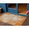 Homeroots 3' X 5' Orange And Ivory Abstract Washable Indoor Outdoor Area Rug 612340 - alternate 1