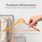 Serenelife Solid Wooden Hangers, Heavy Duty, 360 Deg Swivel Hook, Shoulder Notches and Pants Bar, 80PK SLWDD85 - alternate 3