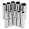 Performance Tool 10 pc. 1/4 in. Dr. 6pt SAE Deep Socket Set, Fastener Rounding, CrV, Rail W36300 - alternate 1