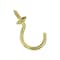 National Hardware Cup Hook, 0.64 in Opening, 2.07 in L, Brass Gold, 2PK N119-727 - alternate 7