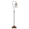 Homeroots 60" Rusted Traditional Shaped Floor Lamp With Rust Transparent Glass Drum Shade 526266 - alternate 3