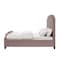 Homeroots Pink Solid Wood Queen Tufted Upholstered Velvet Bed with Nailhead Trim 544924 - alternate 3