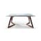 Homeroots 63" Clear and Brown Glass and Solid Wood Self-Storing Leaf Dining Table 320777 - alternate 1