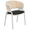 Leisuremod Ervilla Dining Chair with White Powder Coated Steel Legs and Wicker Back, Black, 2PK ECW-20BL2 - alternate 6