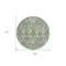 Homeroots 8' Artichoke Green And Fern Green Round Damask Washable Indoor Outdoor Area Rug 588168 - alternate 7