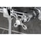 Kingston Brass Two-Handle Wall Mount Bridge Kitchen Faucet with Brass Sprayer, Polished Chrome KS2441AXBS - alternate 3