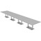 Skutchi Designs Rectangle Conference Table With Power Unit, 48 in W, 264 in L, Grey HAR-REC-48X264-DOU-U779-NA - alternate 1