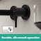 Hansgrohe Finoris Wall-Mounted Single-Handle Faucet Trim, 1.2 GPM in Matte Black 76050671 - alternate 2