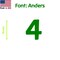 Aacc Self-Adhesive Vinyl Number: 4, Size: 15 cm. Color: Green Font: Anders, 8PK AACC-Anders-N4-Green-M15x8 - alternate 1