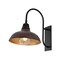Jonathan Y Stanley 12.25" 1-Light Farmhouse Industrial Iron LED Gooseneck Arm Outdoor Sconce, Wood Finish/Copper JYL7614G - alternate 1