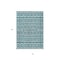 Homeroots 3' X 5' Teal Blue And Ivory Geometric Washable Indoor Outdoor Area Rug 613807 - alternate 4