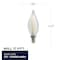 Bulbrite Spunlite 4w Dimm C11 LED Filament Lght Bulb Candelabra (E12) Base - 2700K Warm Wht, 350 Lumens, 4PK 862785 - alternate 6