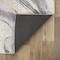 World Rug Gallery Contemporary Marble Washable Non Slip Runner Rug 2 ft x 8 ft Gray WR80GRAY2X8 - alternate 2