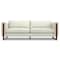 Homeroots 83" Gray Leather Wood Sofa 641139 - alternate 1