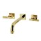 Kingston Brass Two-Handle Wall Mount Tub Faucet with Knurled Handle, Polished Brass KS6022KNL - alternate 1