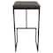 Leisuremod Quincy Quilted Stitched Leather Bar Stools with Metal Frame, Grey QS29GR - alternate 5