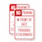 Signmission No Parking Sign No Parking in Front of Gate, Prohibido , 18'' X 24'', Heavy Gauge Aluminum, 2PK A-1824-2PACK-23665 - alternate 1