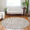 Homeroots 8' Brown And Ivory Round Abstract Washable Indoor Outdoor Area Rug 588500 - alternate 2