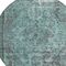 Homeroots 8' Teal Blue And Turquoise Round Medallion Washable Indoor Outdoor Area Rug 616078 - alternate 5