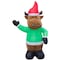 Santas Forest Inflatable Bear Moose Penguin, 4 ft H, White, Red, Green, Brown, Black, LED Bulb 90519 - alternate 3
