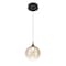 Euf Iissa, Pendant, 6", Matte Black, Amber Glass 50250-035 - alternate 2