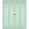 Sartodoors Sliding Closet Double Bi-fold Doors Solid Core Modern Interior VEREGIO7411DBF-OLI-96 x 84 (4* 24x84) - alternate 1