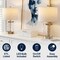 Jonathan Y Alexander 21 in. Modern Designer Metal and Water Glass LED Table Lamp w/USB-A and USB-C Chargin, 2PK JYL4058B-SET2 - alternate 4