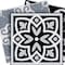 Homeroots 7" X 7" Black White and Gray Mosaic Peel and Stick Tiles 399873 - alternate 2