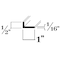 Brunner Aluminum Unequal Angle 1" x 1/2" x 1/16", 6063-T5 (A20816) 6 Feet Bronze Anodized A20816 BR6 - alternate 2