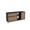Homeroots Modern Black And Natural Asymmetrical TV Stand 389031 - alternate 3