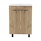 Homeroots 24" Oak And Black Wood Freestanding Bathroom Vanity With White Sink 543634 - alternate 1