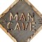 Homeroots 19" X 18" Gray And Natural Man Cave Metal And Wood Wall Decor 636046 - alternate 3