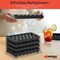 Emporio Kitchen Round Ice Cube Tray Set Pack of 4, BPA-Free, 33 Ice Balls per Tray, Lid & Tongs, Black EMPICES34BK - alternate 4