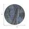 Homeroots 8' Blue And Gray Round Abstract Washable Indoor Outdoor Area Rug 616138 - alternate 5
