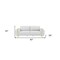 Homeroots 90" White Italian Leather Sofa With Gold Legs 491053 - alternate 5