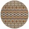 Homeroots 8' Taupe Brown And Ivory Round Moroccan Washable Indoor Outdoor Area Rug 594354 - alternate 6