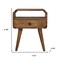 Homeroots 22" Brown Solid Wood One Drawer Nightstand 651855 - alternate 5