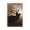 Homeroots Elk Sunrise White Framed Print Wall Art 530019 - alternate 2