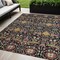 Homeroots 5' X 8' Black Red And Gold Floral Washable Indoor Outdoor Area Rug 604636 - alternate 1