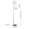 Homeroots 68" Brass Reading Floor Lamp With White Frosted Glass Globe Shade 523520 - alternate 4