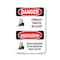 Signmission Safety Sign, OSHA Danger, 5" Height, Forklift Traffic Be Alert Bilingual, D-35-VP-1265 OS-DS-D-35-VP-1265 - alternate 1