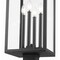 Z-Lite Nova 4 Light Outdoor Post Mounted Fixture, Black/Clear, 10.5 In W x 120.75 In H 5018PHBS-536P-BK - alternate 2