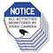 Signmission Notice All Activities Monitored by, 4 inch X 4 inch, Vinyl Decal, 5PK OC-D-5PACK-4-326 - alternate 1